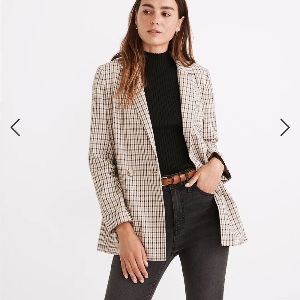 Madewell Dorset Blazer Abermale Plaid XXS